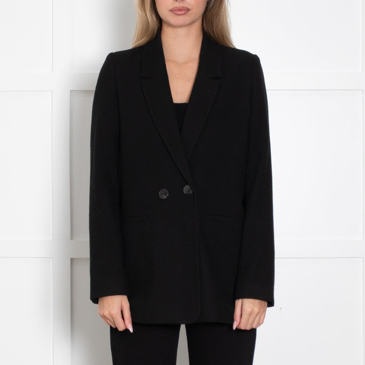 Anine Bing Black Wool Mix Jacket