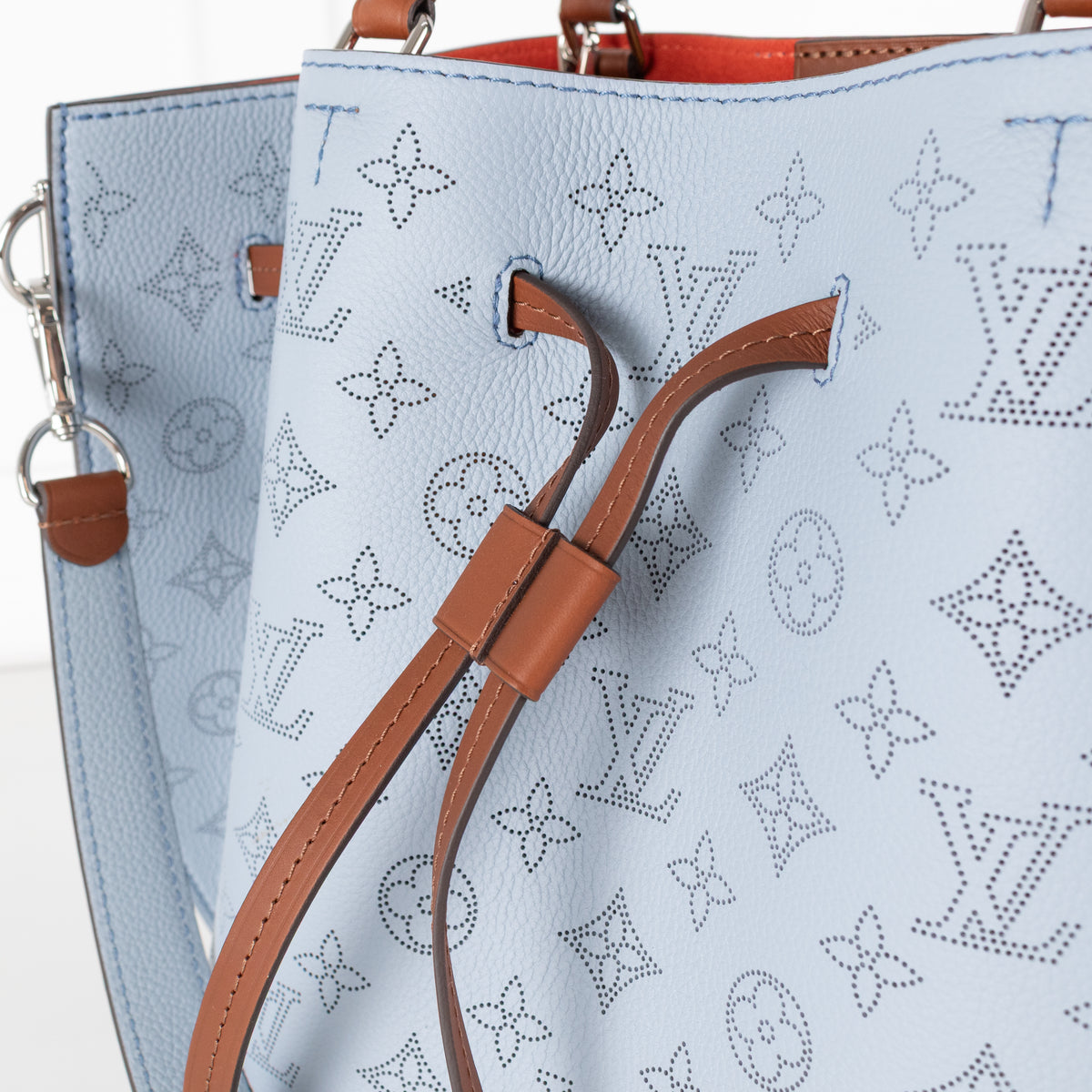 Louis Vuitton Light Blue Mahina Girolata Perforated Monogram Leather Bag