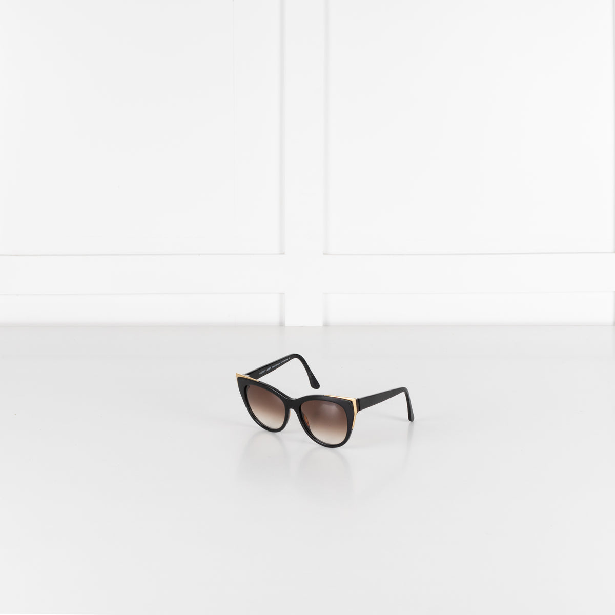 Thierry Lasry Black Cat Eye Sunglasses With Gold Accent