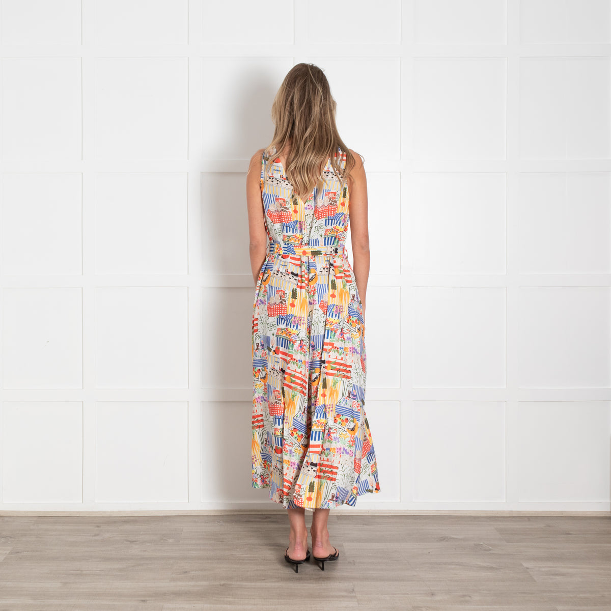 FrNch Paris Multicoloured Belted Maxi Sun Dress