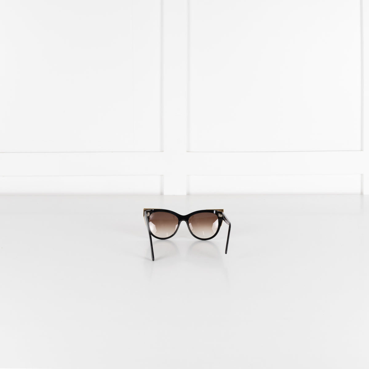 Thierry Lasry Black Cat Eye Sunglasses With Gold Accent