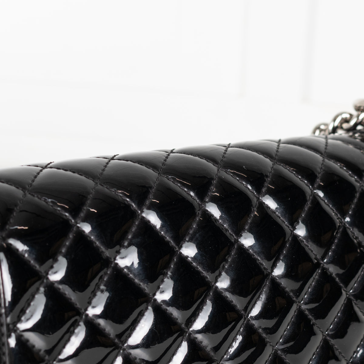 Chanel Black Patent Leather Boy Flap bag