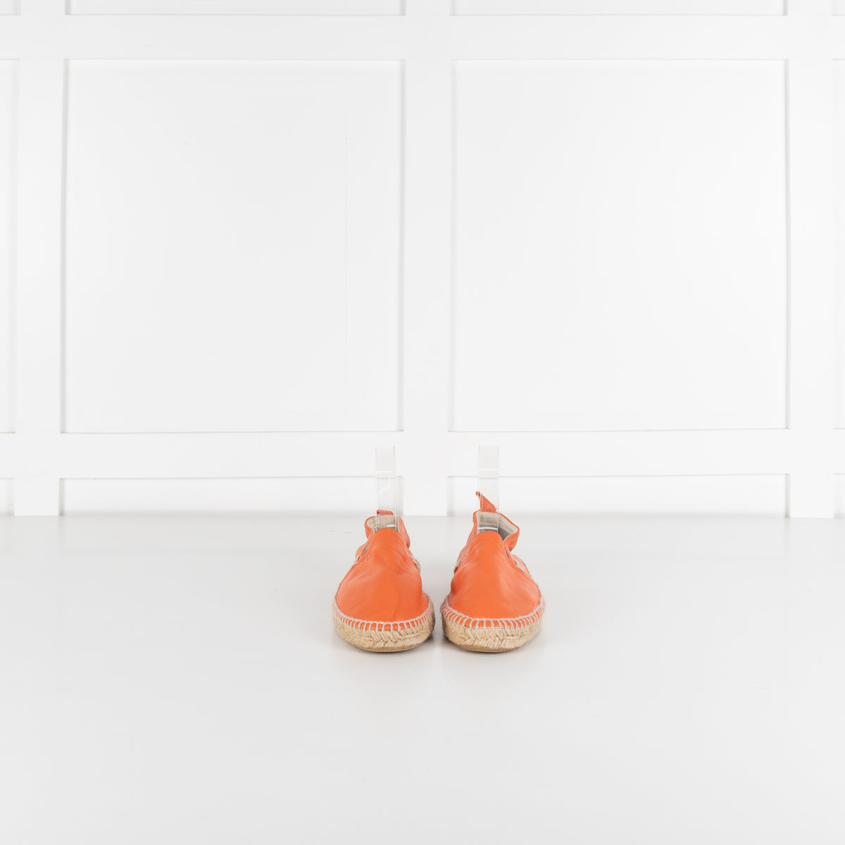 Loewe Orange Leather Espadrilles