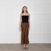 Bella Dahl Brown & Black Animal Print Skirt