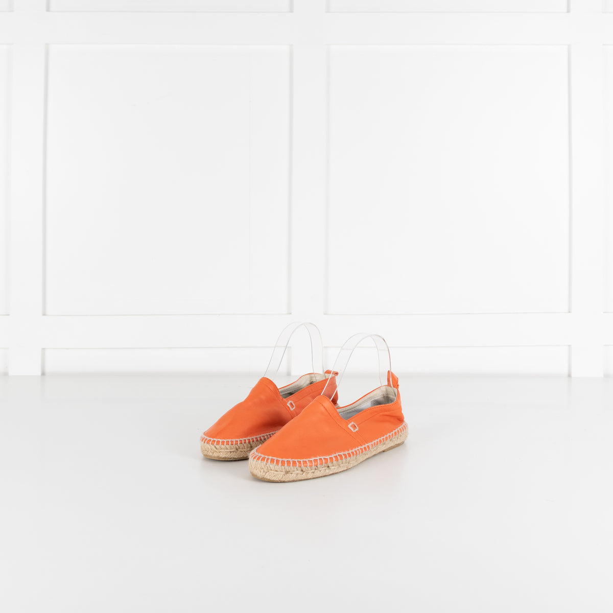 Loewe Orange Leather Espadrilles