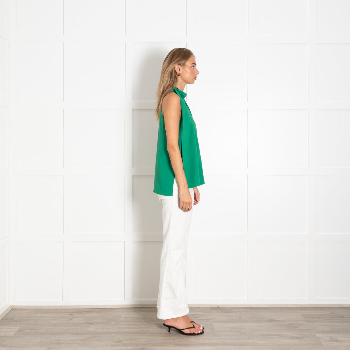 Me + Em Green Halter Neck Top