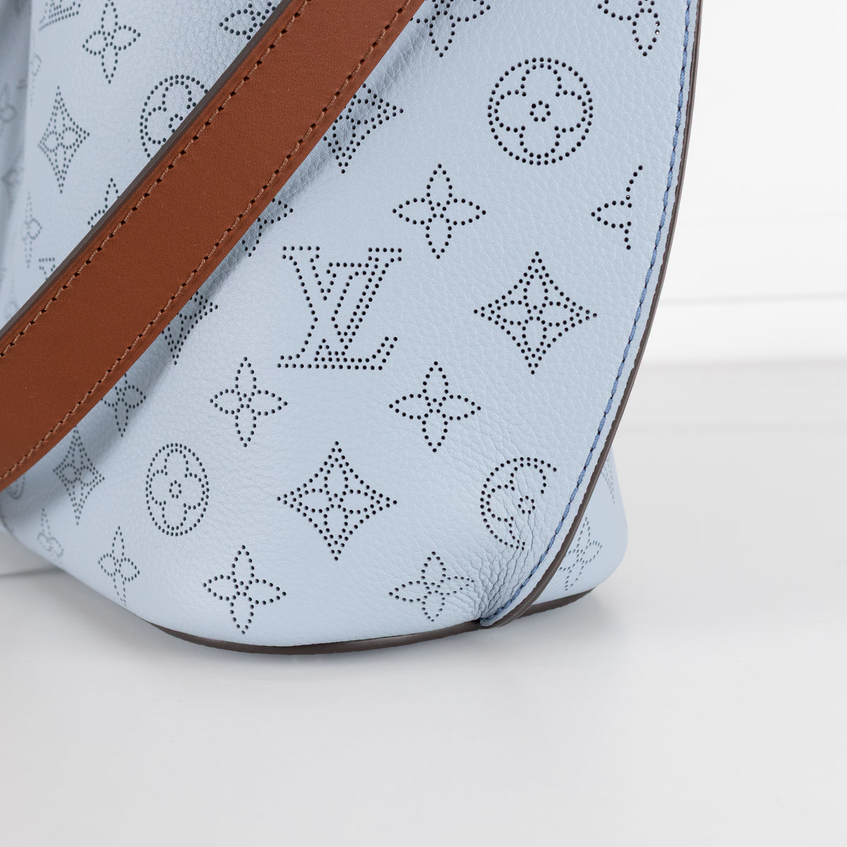 Louis Vuitton Light Blue Mahina Girolata Perforated Monogram Leather Bag