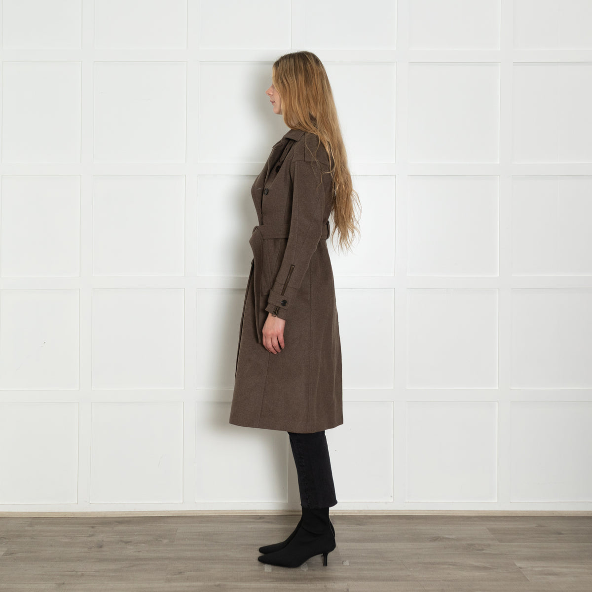 Belstaff Khaki Utility Style Wool Coat