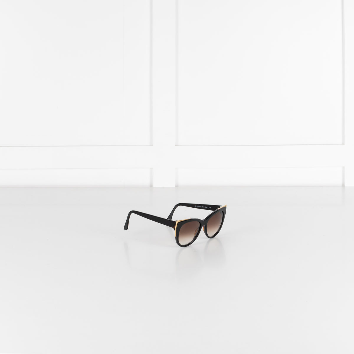 Thierry Lasry Black Cat Eye Sunglasses With Gold Accent