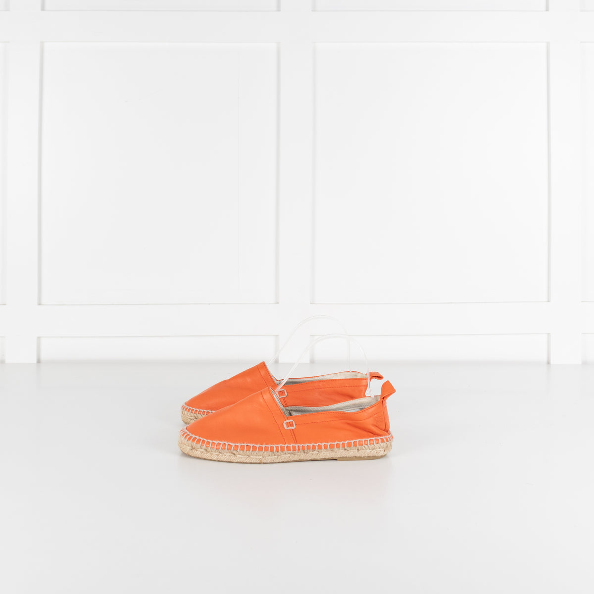 Loewe Orange Leather Espadrilles