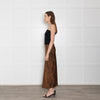 Bella Dahl Brown & Black Animal Print Skirt