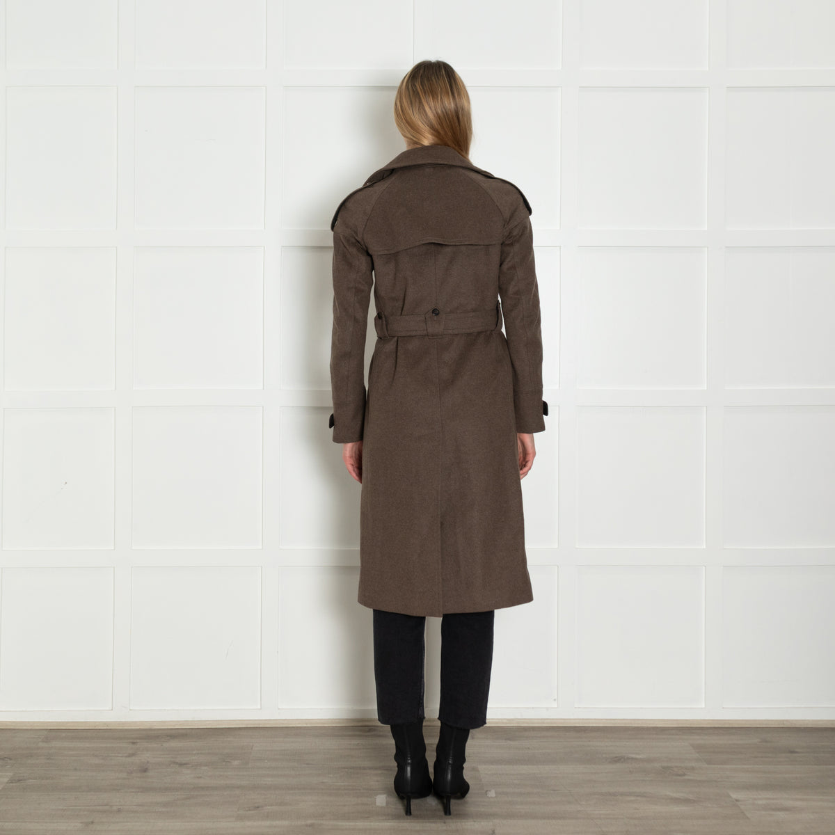 Belstaff Khaki Utility Style Wool Coat