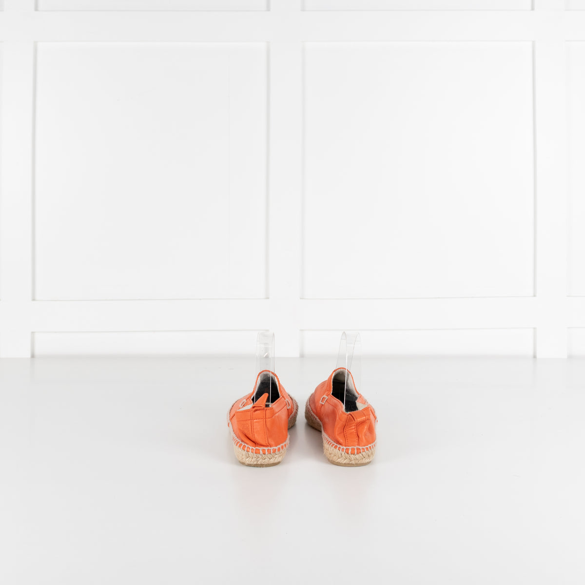 Loewe Orange Leather Espadrilles