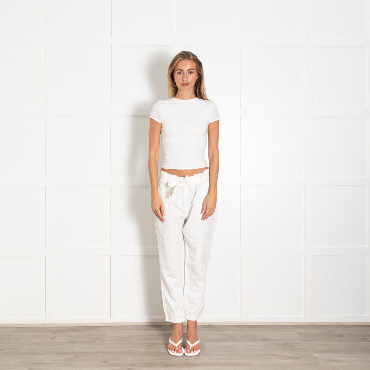 Me + Em White Cargo Trousers