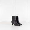 Essentiel Antwerp Black Croc Effect Ankle Boots