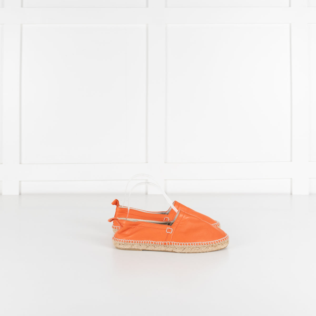 Loewe Orange Leather Espadrilles