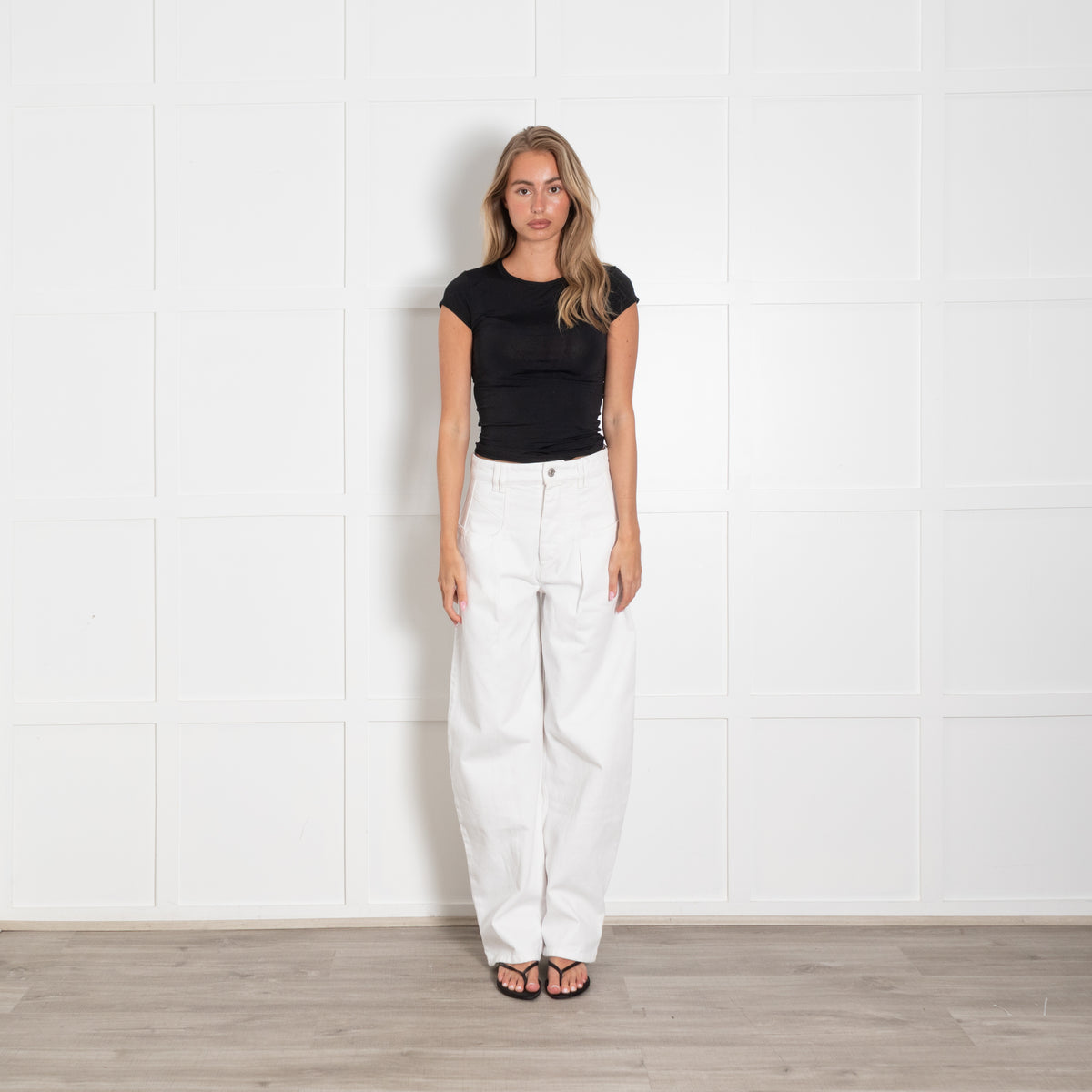 ISABEL MARANT White Wide Leg Jeans