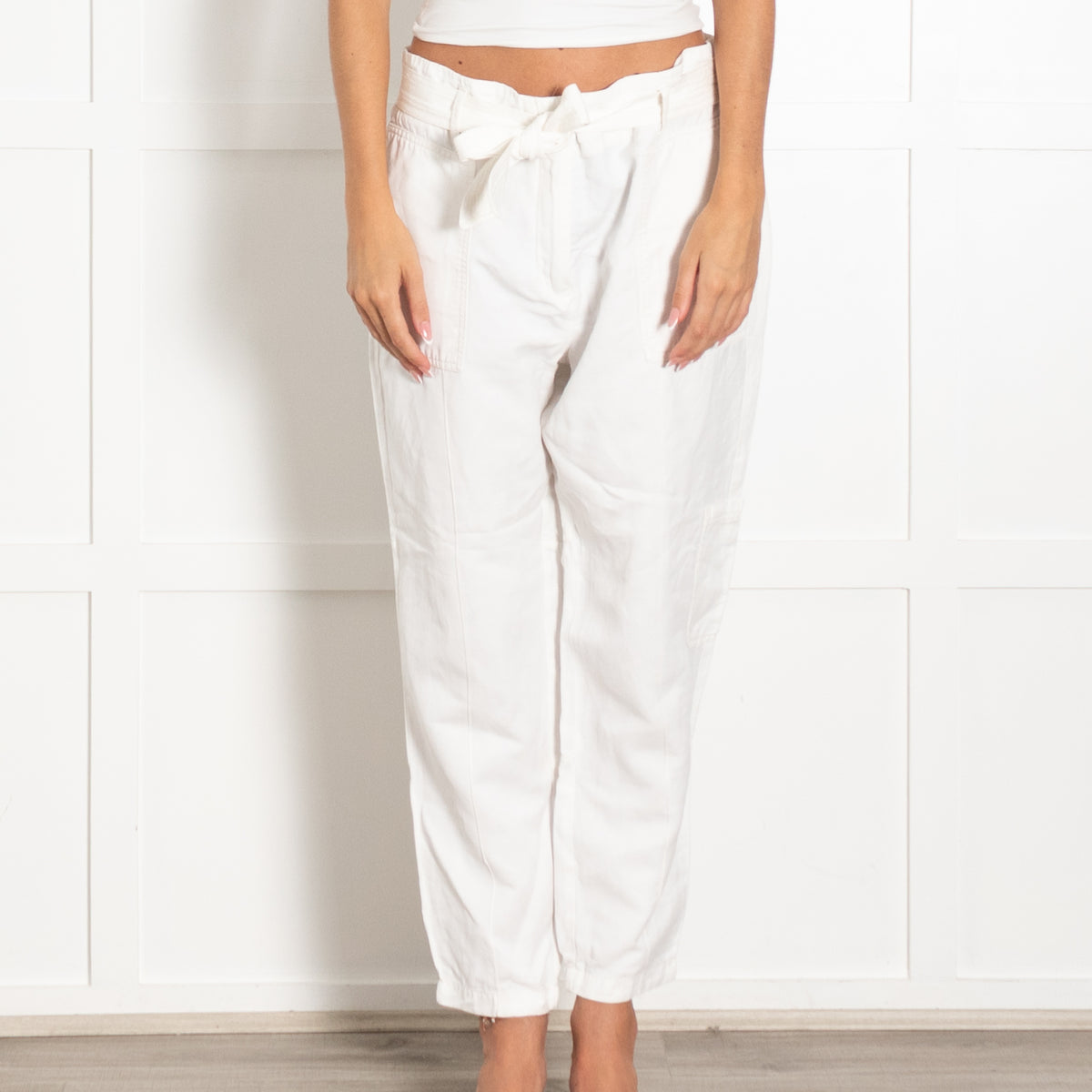 Me + Em White Cargo Trousers