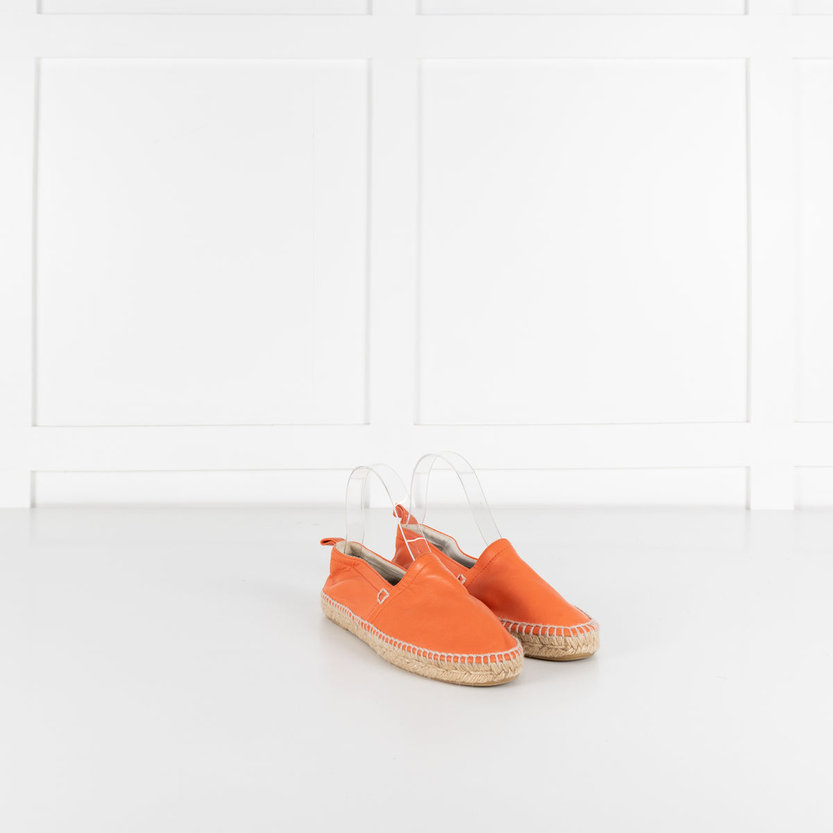 Loewe Orange Leather Espadrilles