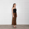 Bella Dahl Brown & Black Animal Print Skirt