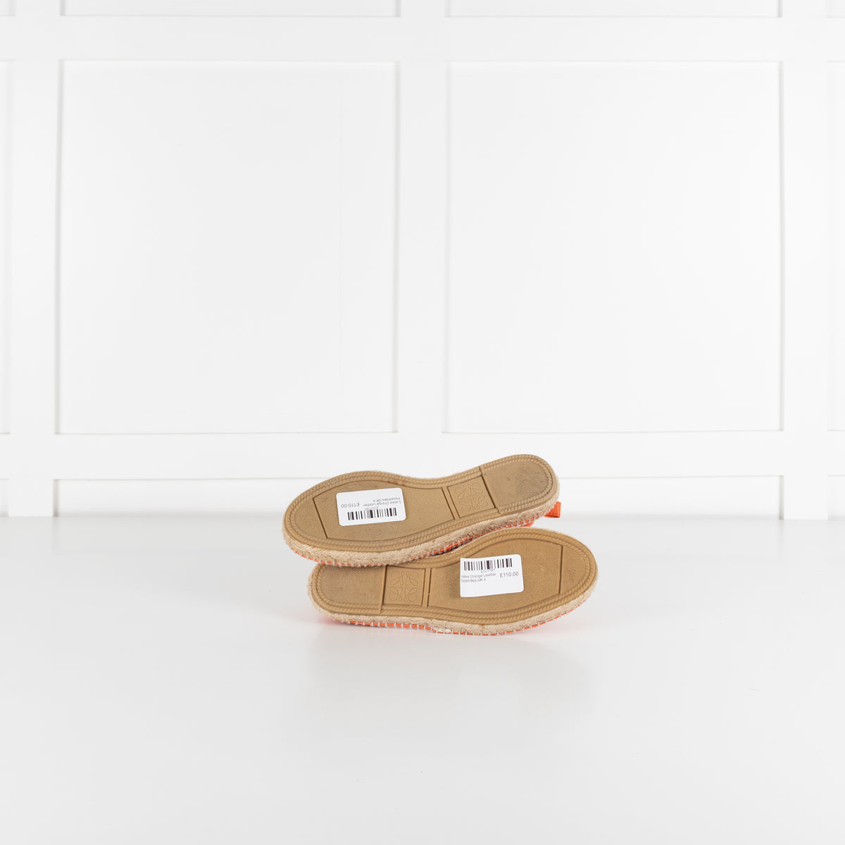 Loewe Orange Leather Espadrilles