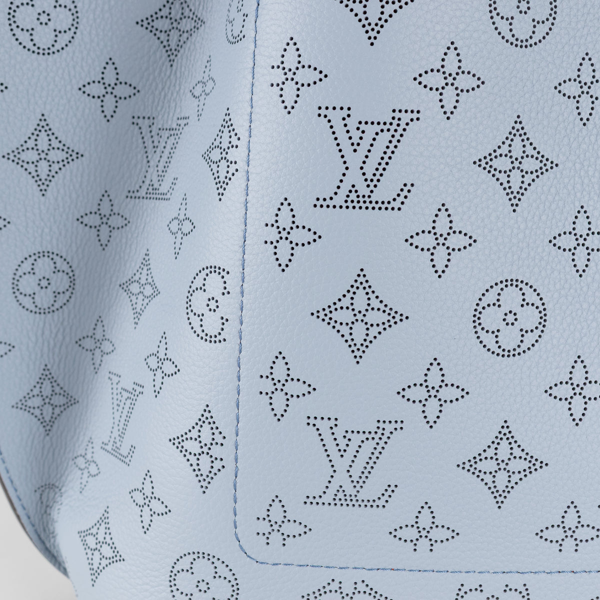 Louis Vuitton Light Blue Mahina Girolata Perforated Monogram Leather Bag