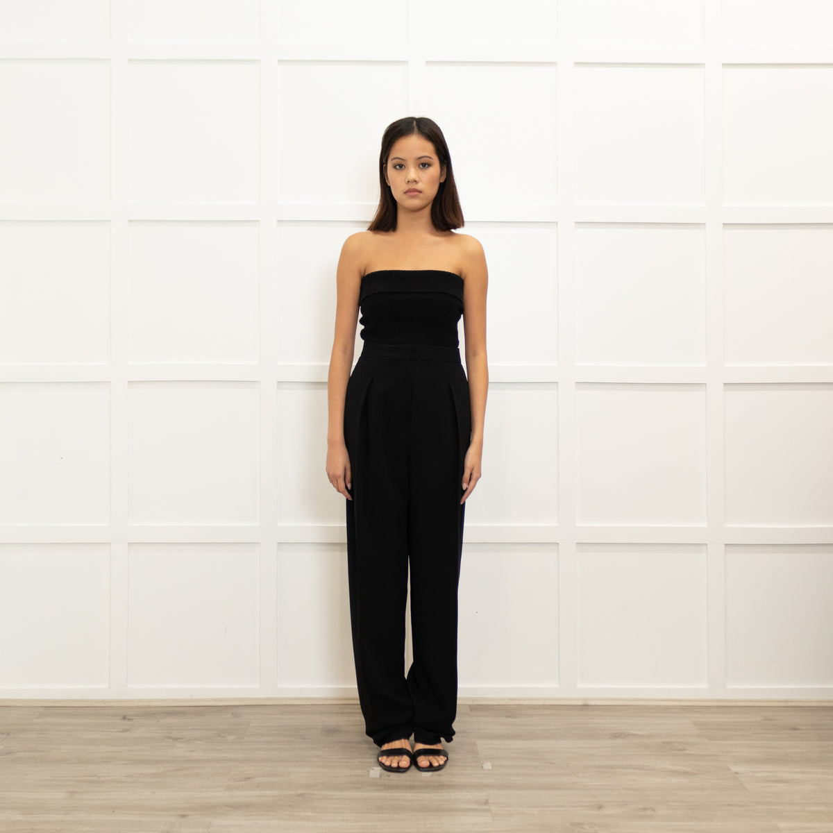 Max Mara Studio Black High Waisted Trousers