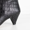 Essentiel Antwerp Black Croc Effect Ankle Boots