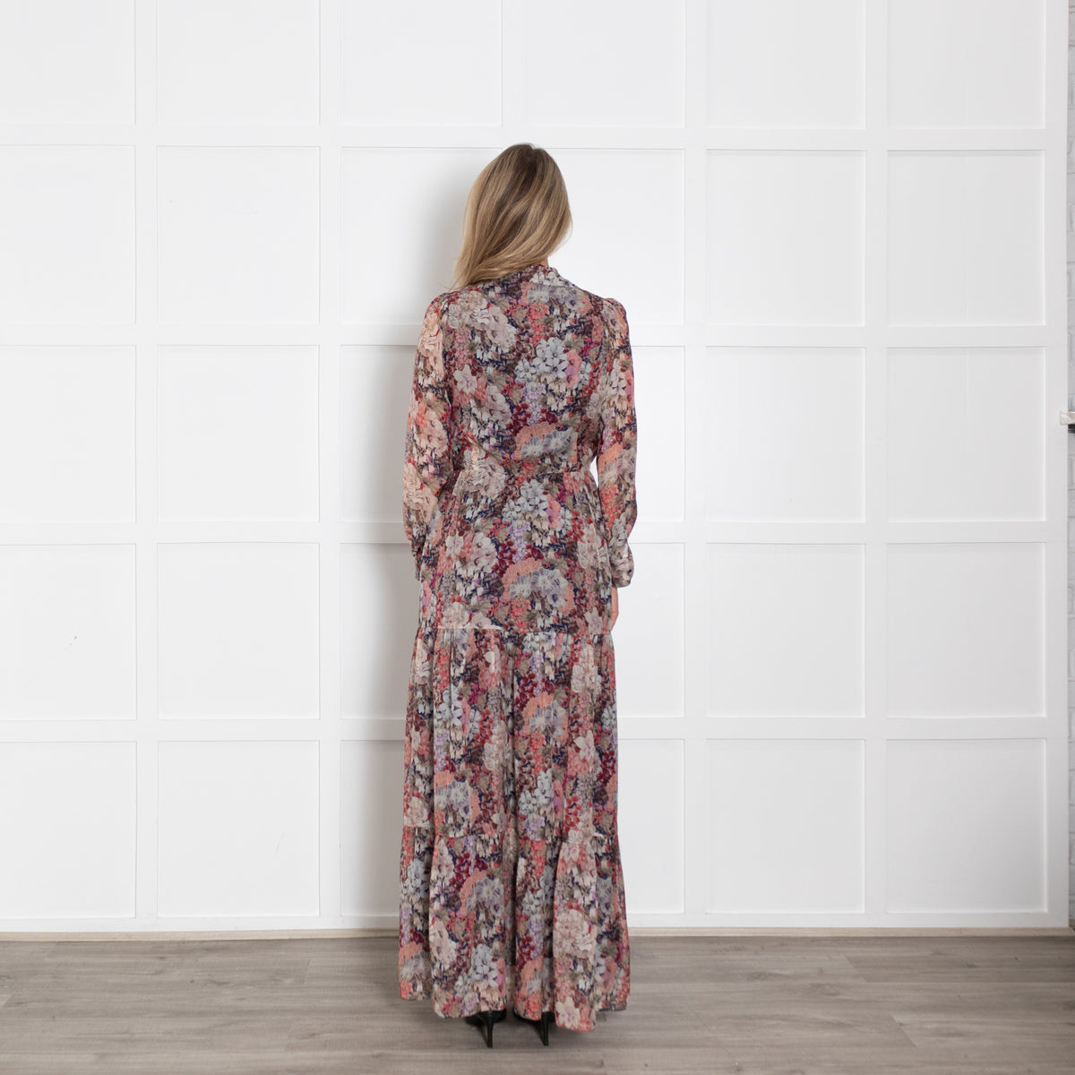Ridley Pink Floral Silk Maxi Dress