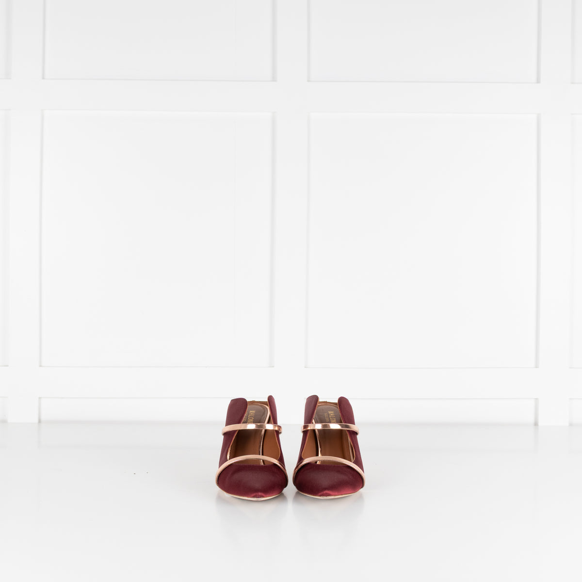 Malone Souliers Maureen Wine Satin Mules