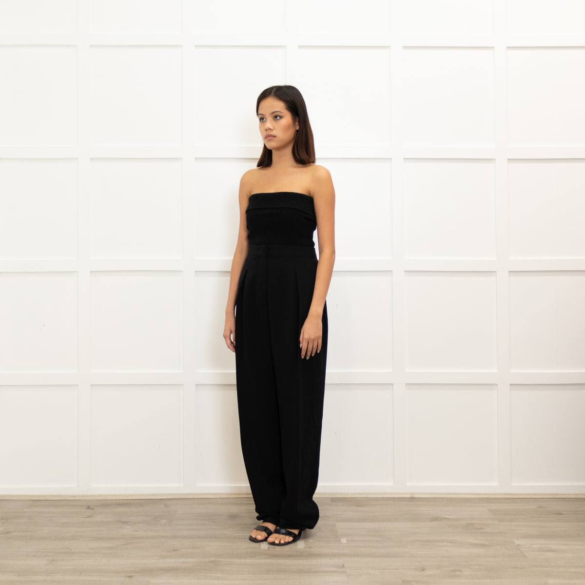Max Mara Studio Black High Waisted Trousers