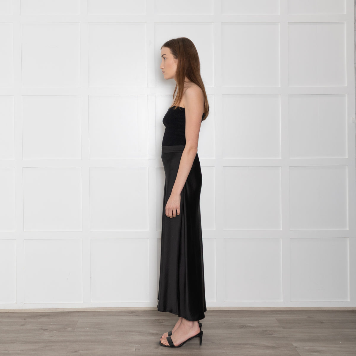 Jeff Black Elasticated Maxi Skirt