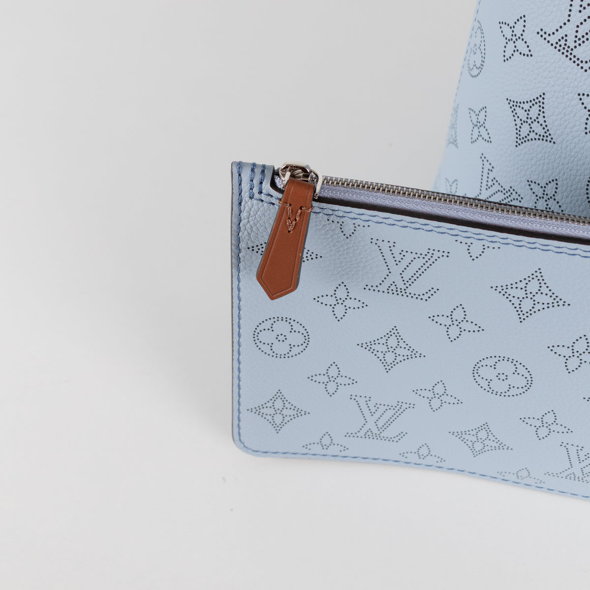 Louis Vuitton Light Blue Mahina Girolata Perforated Monogram Leather Bag