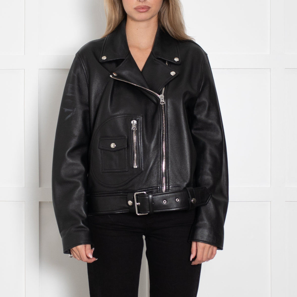 Acne Studios Black Leather Biker Jacket