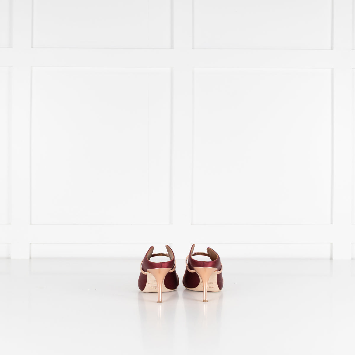 Malone Souliers Maureen Wine Satin Mules