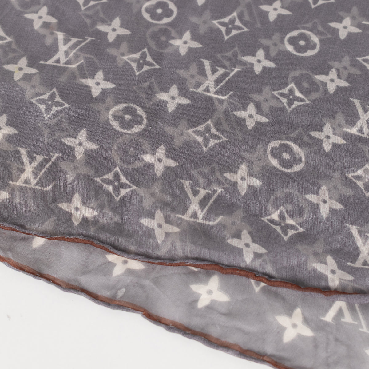 Louis Vuitton Monogram and Leopard Print Sheer Scarf
