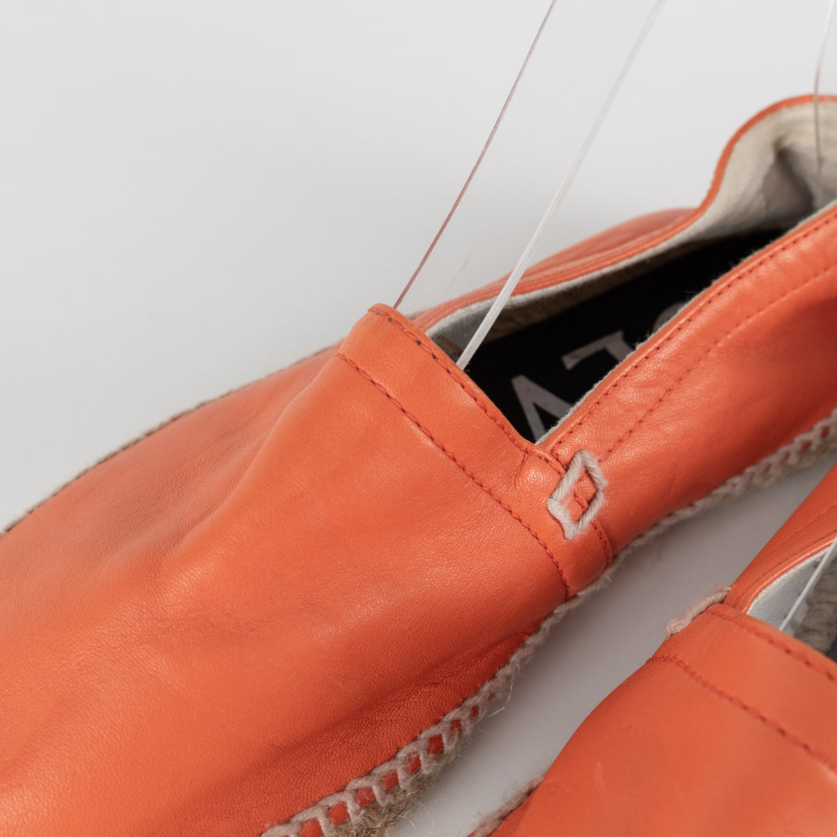 Loewe Orange Leather Espadrilles