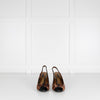 Dolce & Gabbana Brown Animal Print Ponyskin Slingbacks