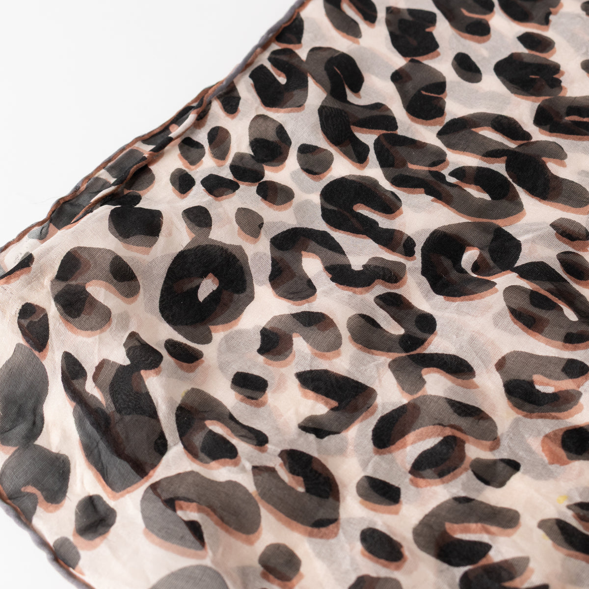 Louis Vuitton Monogram and Leopard Print Sheer Scarf