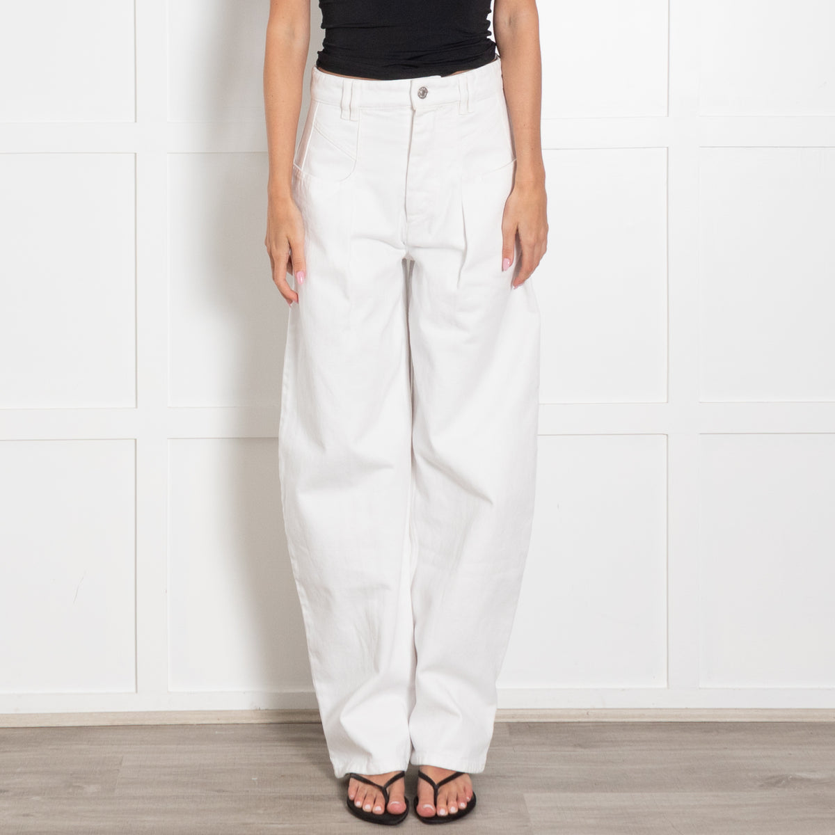 ISABEL MARANT White Wide Leg Jeans