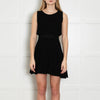 Maje Black Textured Sleeveless Layered Short Dress