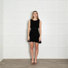 Maje Black Textured Sleeveless Layered Short Dress