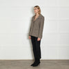 Chloe Beige Wool Mix Unlined Hooded Jacket