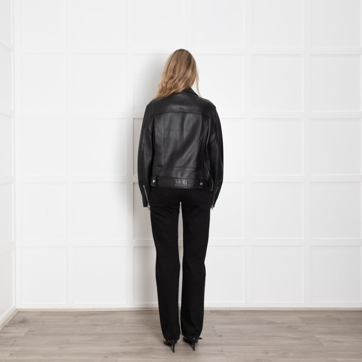 Acne Studios Black Leather Biker Jacket