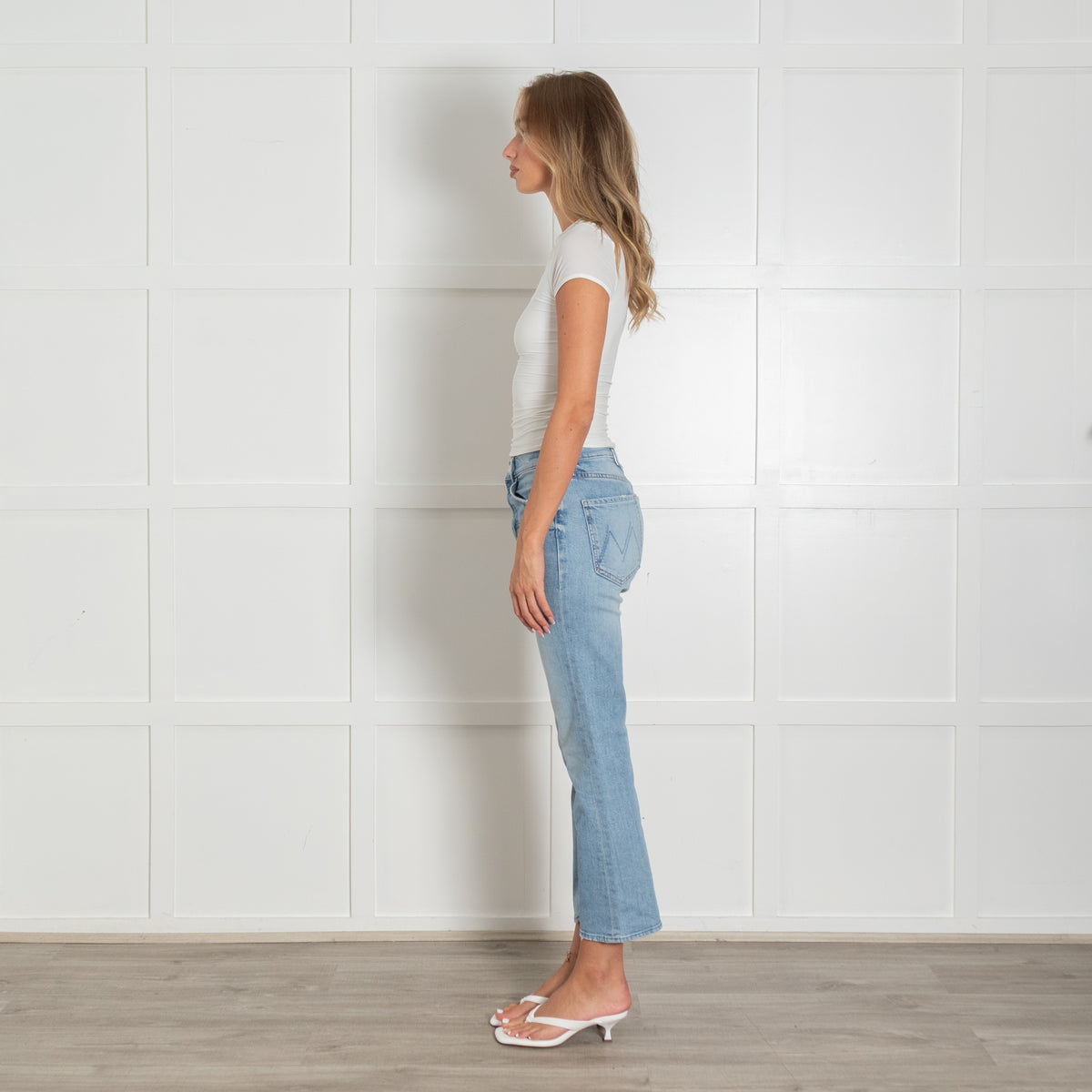 Mother Light Blue Straight Jeans