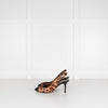 Dolce & Gabbana Brown Animal Print Ponyskin Slingbacks
