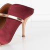 Malone Souliers Maureen Wine Satin Mules