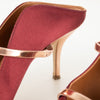 Malone Souliers Maureen Wine Satin Mules