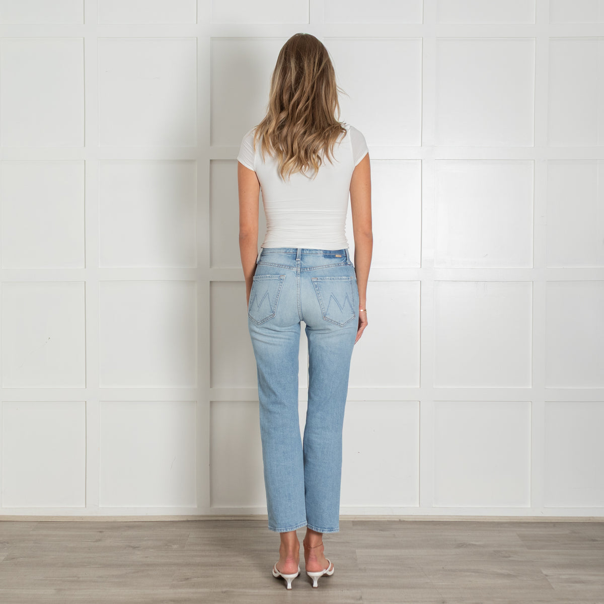 Mother Light Blue Straight Jeans