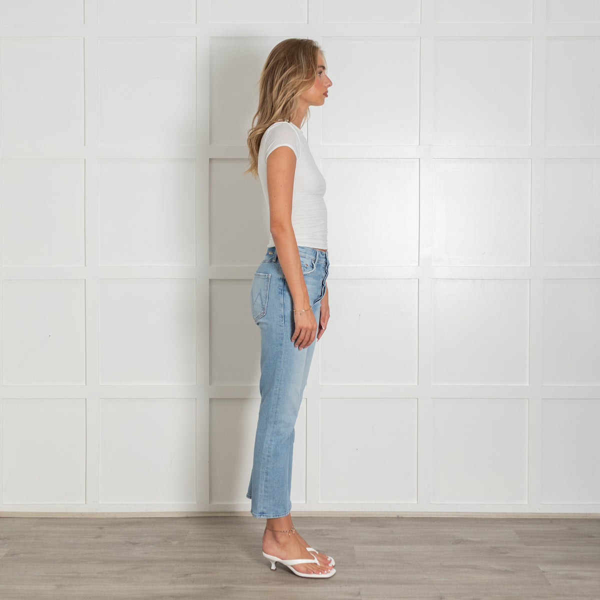 Mother Light Blue Straight Jeans